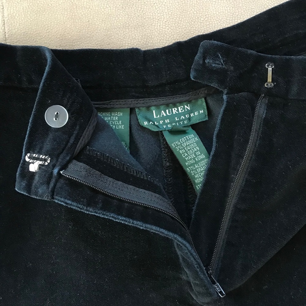 ♓️🅿️Ralph Lauren high waist black velvet pants - Picture 6 of 11